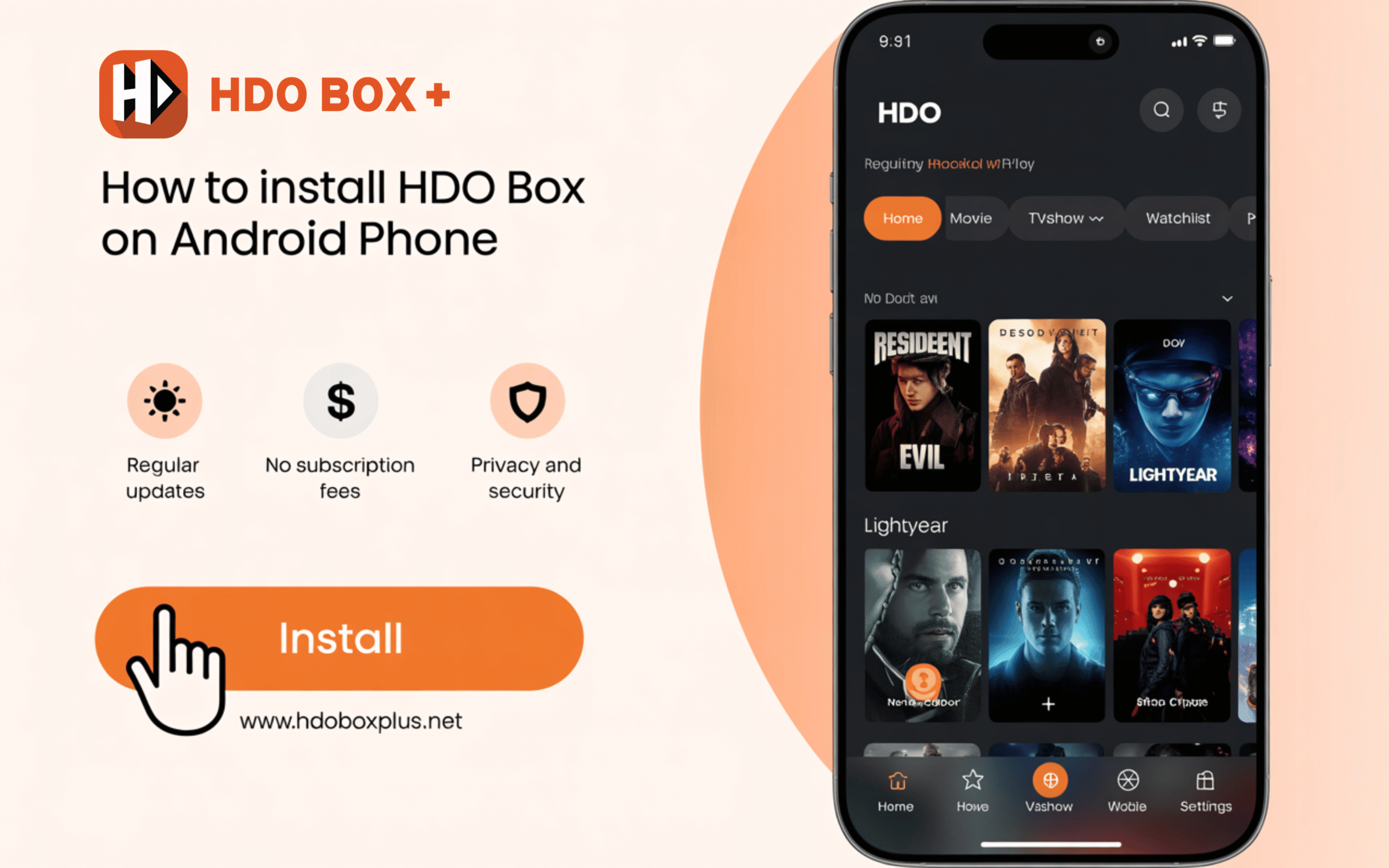 HDO Box on an Android